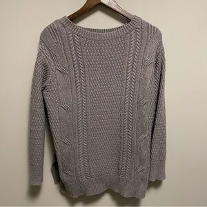 GAP Wool Blend Tan Crewneck Sweater Chunky Cable Knit Design Women’s M